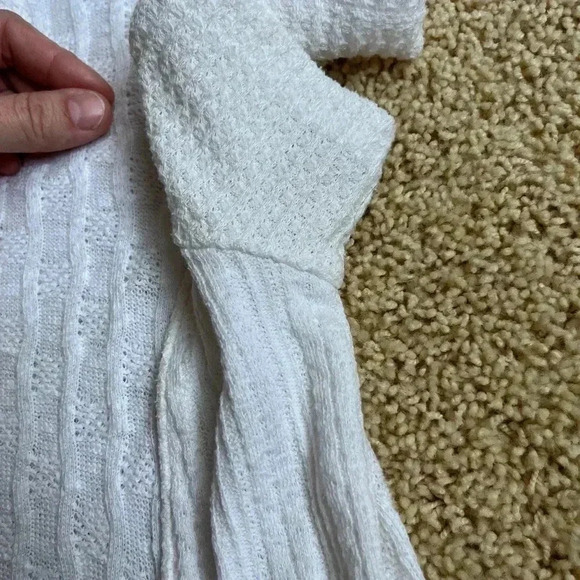 Anthropologie White Textured Sweater - Picture 5 of 8
